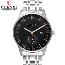 CHENXI Marque Femmes D’affaires Montre À Quartz En Acier Plein Date D’affichage Montre-Bracelet Femelle De Mode Casual Rose Or Pointeur Dames Horloge
