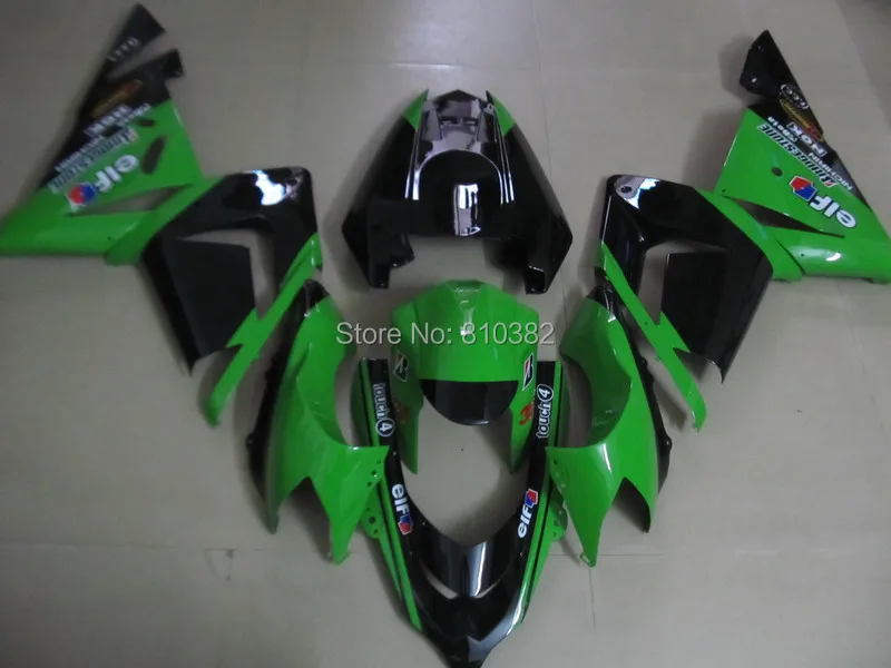 

Motorcycle Fairing kit for KAWASAKI Ninja ZX10R 2004 2005 ZX10R 04 05 Green gloss black ABS Fairings set+7 gifts SF02