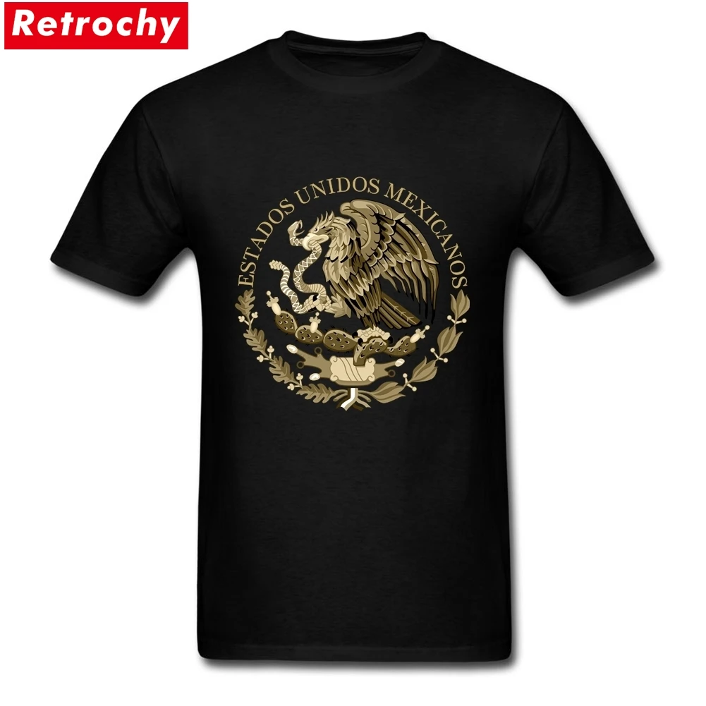 Image Mexico flag seal in sepia Buy T Shirts Online Full Tees Shirt Couple Short Sleeve Boyfriend s Big Size
