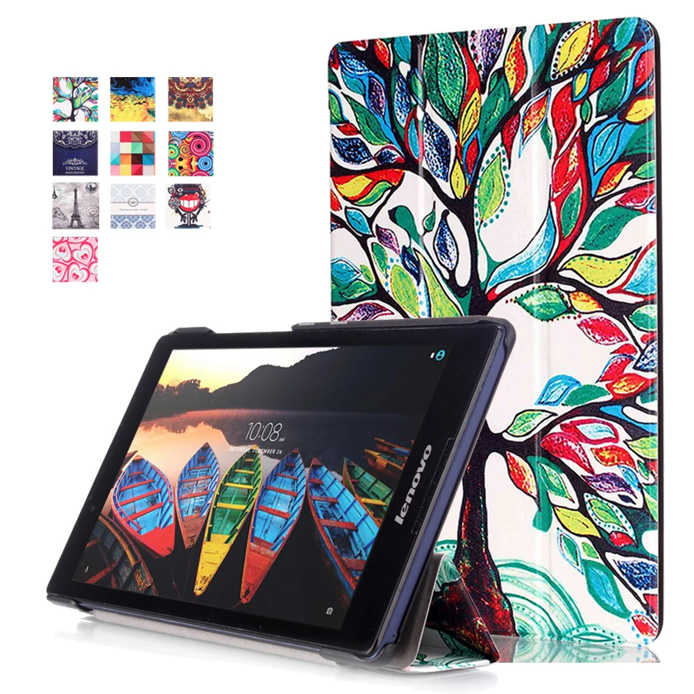 

Tab 3 8 TB3-850F Case Tab 2 A8 A8-50 A8-50LC Tablet Case Tri-Fold Stand Cover For Lenovo Tab3 8 Tab2 850f 850m Flip case funda