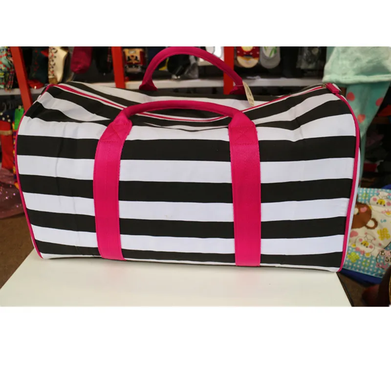 Women Canvas Handbags Cross Body Bag Messenger Bags Stripe Beach Bag Travel Bags