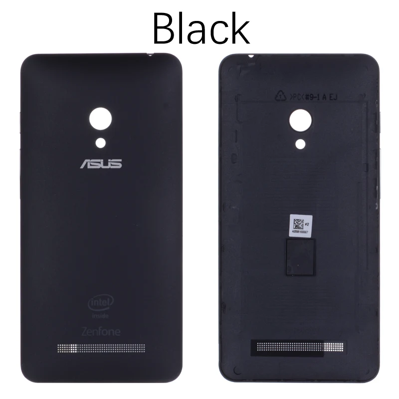 Задняя крышка для ASUS Zenfone 5 на батарею черный белый золотой - Цвет: Black