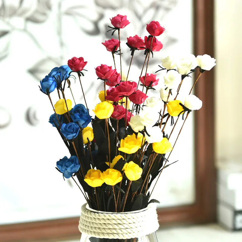 Buy PE freehand simulation of small roses Artificial flowers silk flower Floral