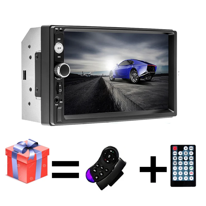 

Double Din Car Stereo Autoradio 2 Din Car Radio 7" HD Multimedia Player Touch Screen Auto Audio Car Stereo Bluetooth FM 7010