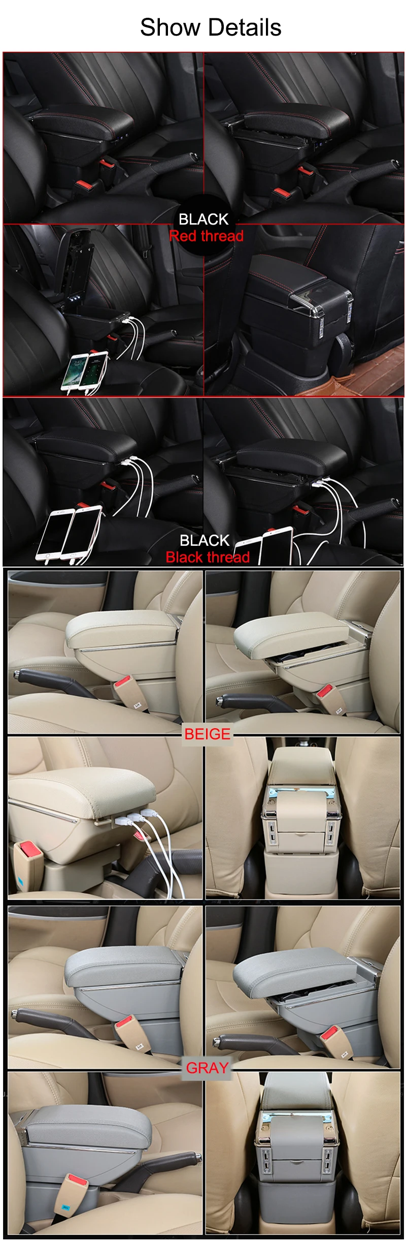 Подлокотник коробка для Ford Fiesta 3 MK7 MK 7 2009- usb зарядка автомобиля подлокотник вращающийся центр консоль коробка для хранения автомобиля стиль