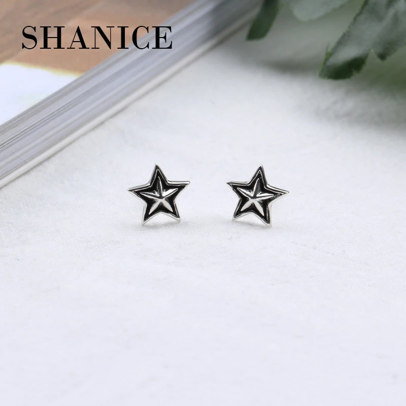 

SHANICE 2018 925 Sterling Silver Dazzling Cute star Stud Earrings for Women & Girls Sterling-Silver-Jewelry