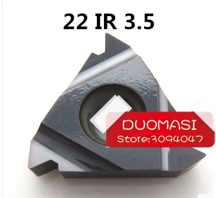 

22 IR 3.5 ISO Indexable Internal Carbide Threaded Turning Inserts For Threaded Lathe Holder