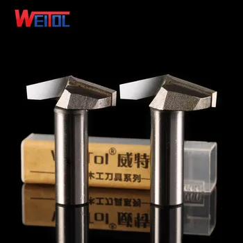 

Weitol 1 pcs 1/2 inch Woodworking Cutter Double Edging Router Bits for wood carbide 30 degree V engraving bit