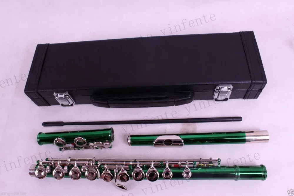 Зеленый coloe новая флейта 16 отверстие закрытое Отверстие C тон E key Advance Модель Красный Профессиональный#1