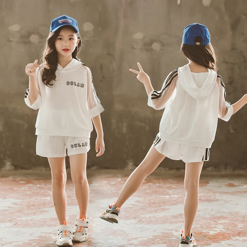 

New Arrival Dance Costume For Girls Hooded Jazz Stage Wear Hiphop Street Dance Performance Clothing Kids Practice Outfit DC2231