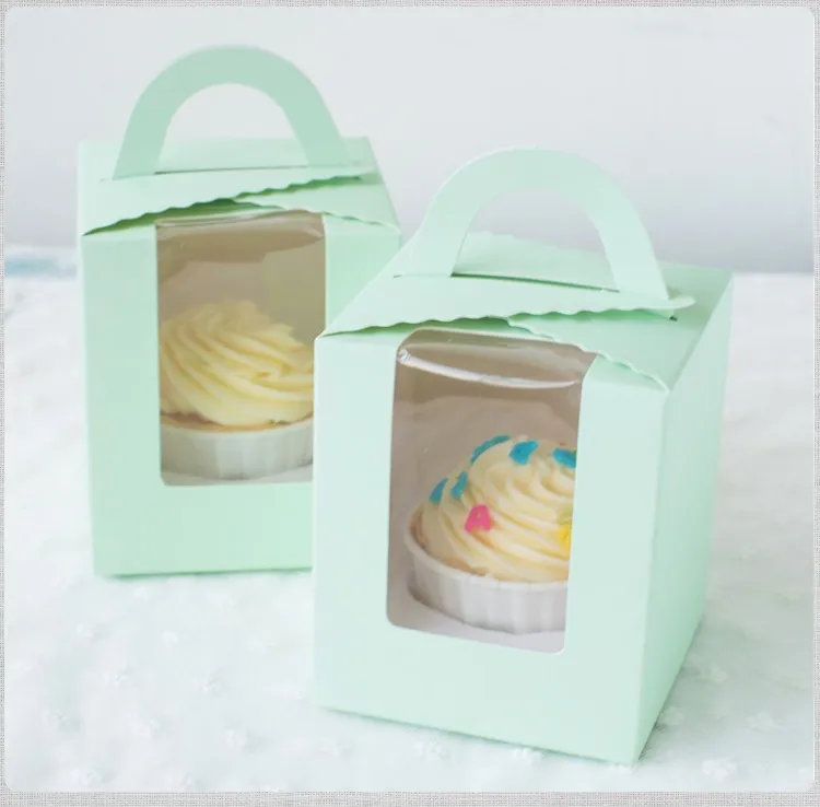 100pcs DIY Paper Box for Cake, brown kraft paper cake boxes Muffin