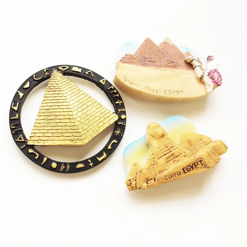 

Egypt Pharaoh Pyramid Egypt Tourist Souvenir 3D Resin Fridge Magnet Craft