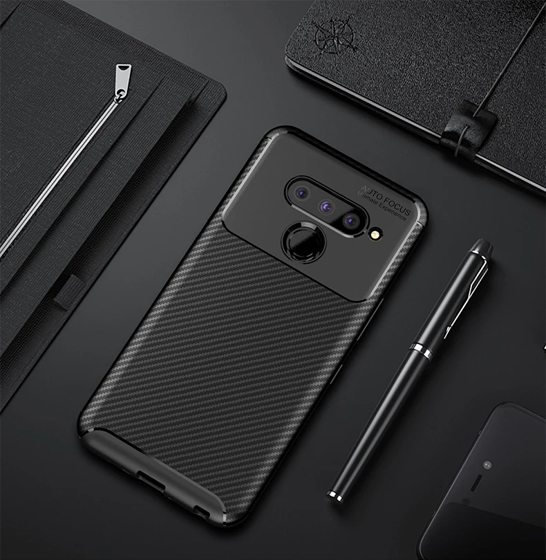 Чехол из углеродного волокна для телефона LG V40/G8 ThinQ/V50 ThinQ/K40 | Мобильные телефоны и