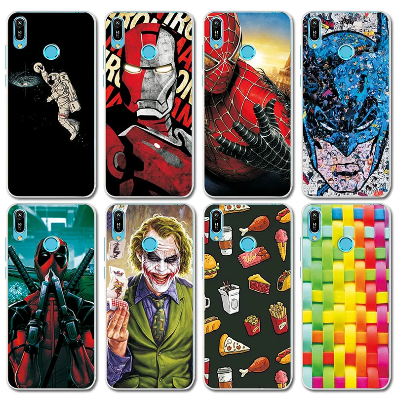 

iron Man Phone Case For Huawei Y7 Prime 2019 Novelty Soft TPU Cover For Huawei Y7 2019 Case Coque For Huawei Y7 2019 6.26 inch