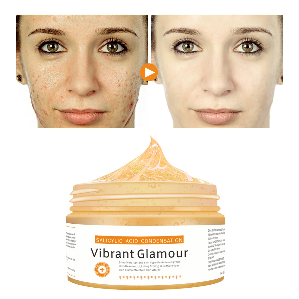 

VIBRANT GLAMOUR Salicylic Acid Perfecting Gel Face Mask Face Cream Shrink Pores Control-oil Removing Acne Moisturizing TSLM1