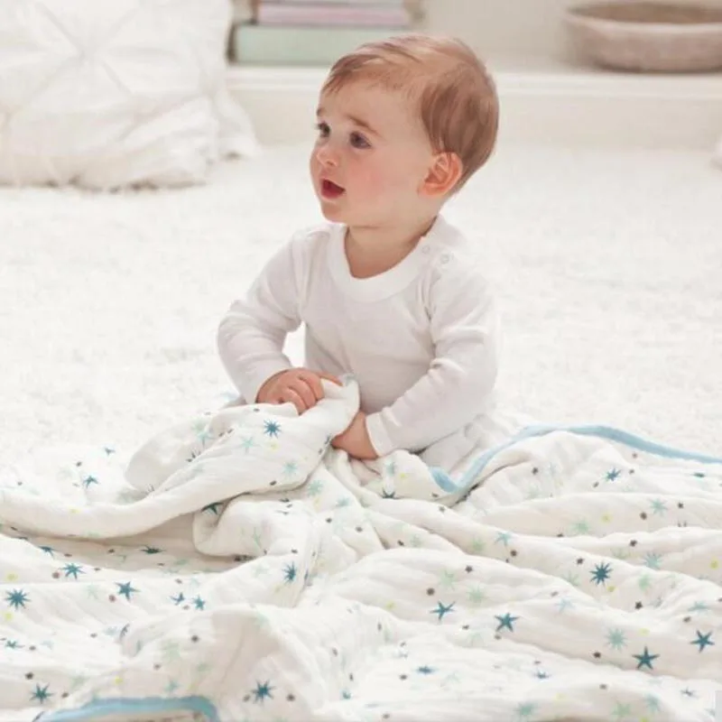 Summitkids 120*120 см детское одеяло aden anais двухслойная уплотненная муслиновая хлопковая Пеленка, новорожденный пеленание обертывание детское постельное белье