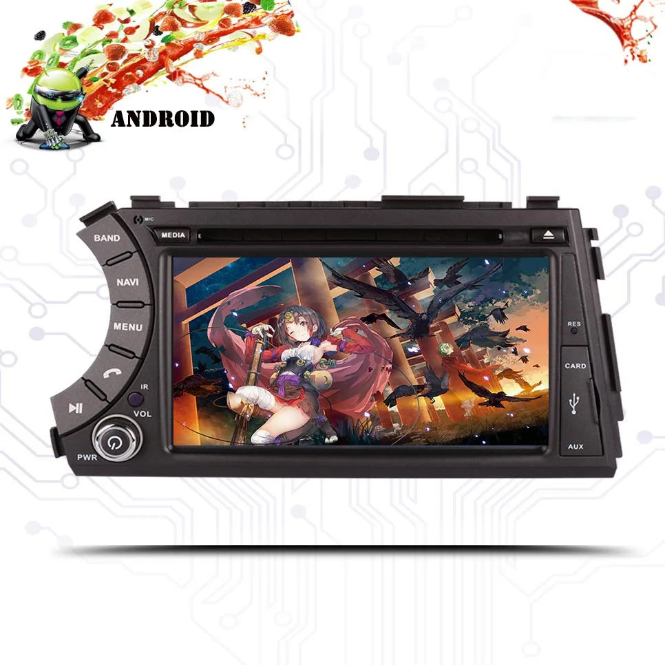 Perfect 2 DIN Android 9.0 4GB RAM 3/4G Car Gps dvd multimedia cassette for Ssangyong Actyon/Kyron Head Unit Navigaiton Screen System 4