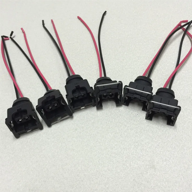 Waterproof EV1 Fuel Injector Plugs Connector for Bosch440cc 650cc 850cc 1000cc Fuel Injector with Pin and Wire injector repair kits fuel injector micro filter fuel injector extender adaptor
