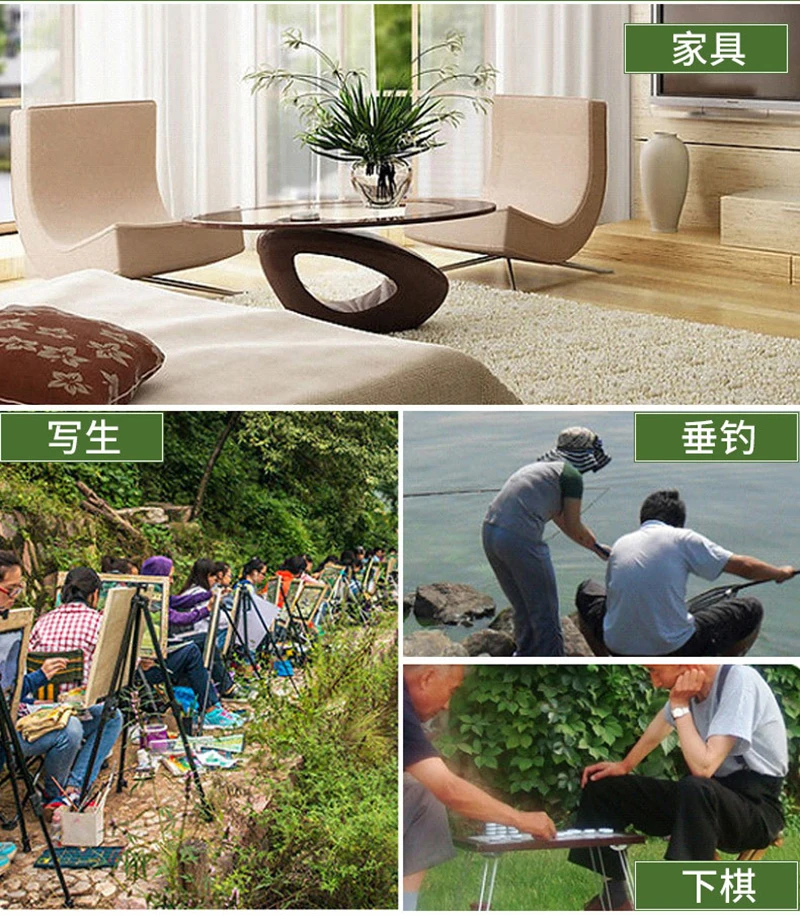 Folding Chairs Tatami Green Thick High Carbon Steel Portable Camping Fishing Folding Stool Outdoor Adult Small Mazza (8)