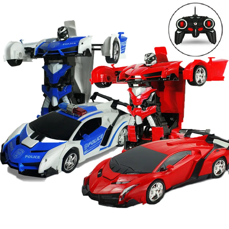 

RC Cars toy On The Remote Control cops Vehicle Radio Control Transformation Cars Toys For Boys Children Kids Gift