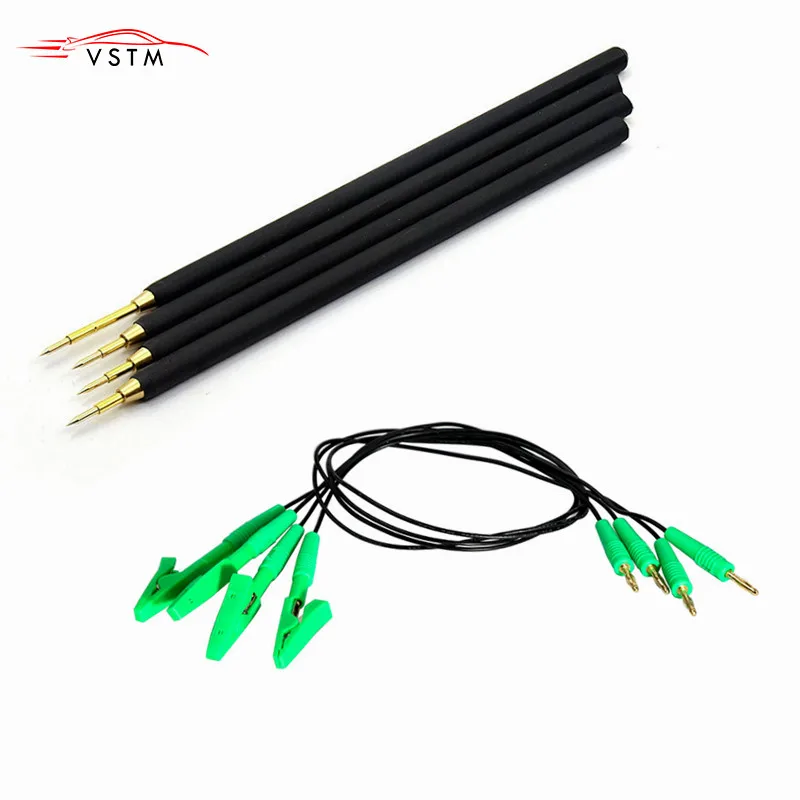 

Probe Pen ECU Tool BDM Probe 4pcs/Set With Green Wire Clip Cables ECU Programming Adapter Supports LED BDM Frame Power Probe