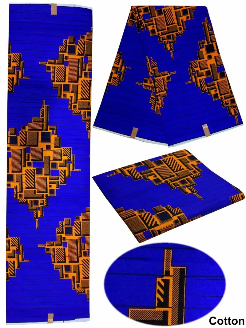 Горячая Распродажа хлопок Анкара африканская восковая печать на ткани Высокое качество 6 ярдов африканская ткань для вечерние платья Y90508-2