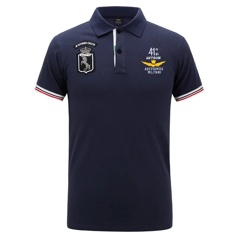 

Men Military Embroidery Cotton Polo Shirt Mens Air Force Polo Shirts Short Sleeve Male Polos Sport Clothing Plus Size ,GA373