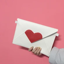 TekiEssica корейский дизайн крутой Ins популярный женский клатч конверт красное сердце Лолита Женская плечевая сумка