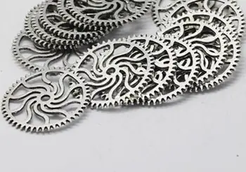 

Free 200pcs 25mm Antique Silver Lovely Gear Charm Pendant Findings