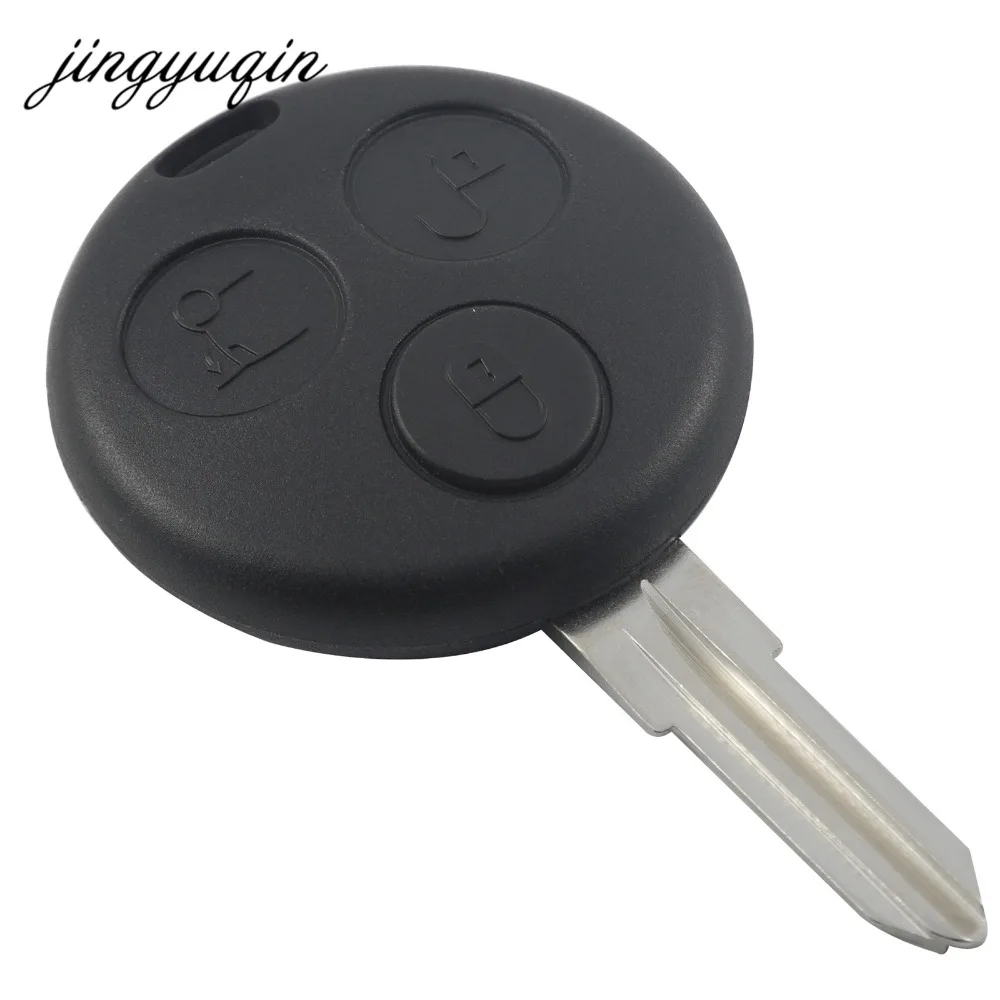 jingyuqin For Mercedes for Benz Smart Fortwo Key Shell 3 Buttons Uncut Blade Remote Car Key Cover Case Replacement jingyuqin For Mercedes for Benz Smart Fortwo Key Shell 3 Buttons Uncut Blade Remote Car Key Cover Case Replacement
