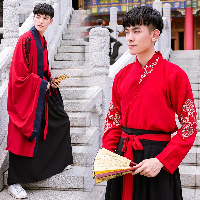 Hanfu Женский китайский костюм Китайский народный танец костюмы hanfu унисекс народное платье китайское свадебное платье Косплей Костюм плащи