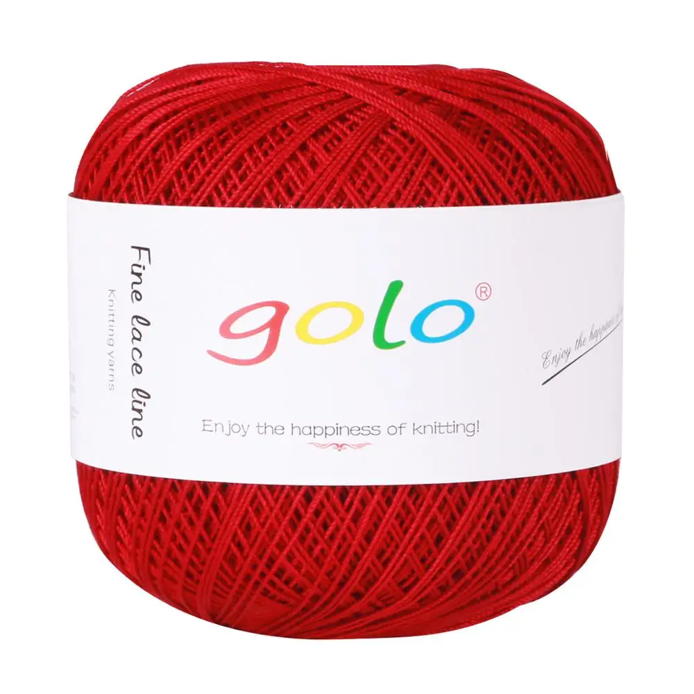 Crochet Thread Balls Soft Size 6 Rainbow Pearl Color Cotton Knitting