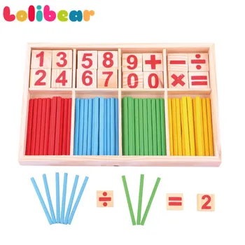

Digital Counting Sticks Colorful Wooden Math Toy Number Blocks Montessori Education Computing Abacus Learning Toys For Children