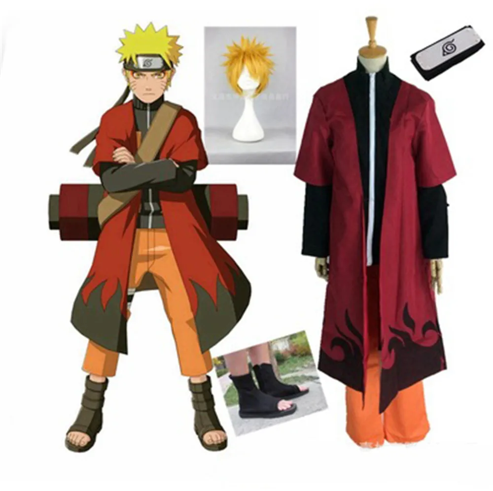 

Naruto Cosplay Costume Anime Cosplay Naruto Clothes wigs The Second Generation of Animation Cartoon Costume Cloak Jacket Pants