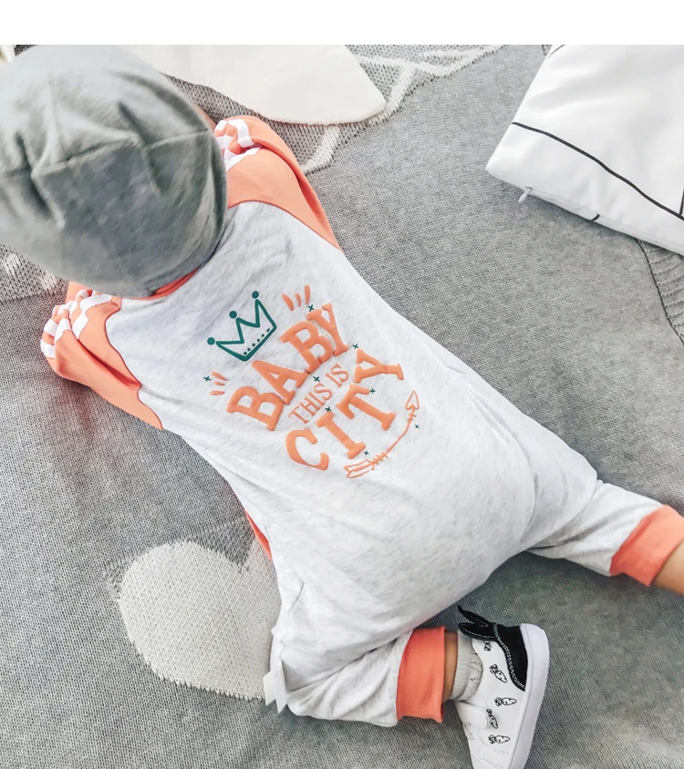 Lemonmiyu Infant Baby Boys Girls Clothes For Newborn Cartoon Letter Rompers Unisex Casual Spring Autumn Children Jumpsuits