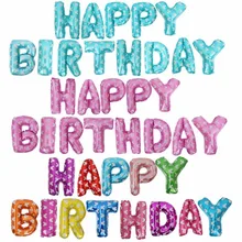 

BP BP 6-inch English Happy Birthday alphabet aluminum foil balloon for party decorations kids JJ-QQ6