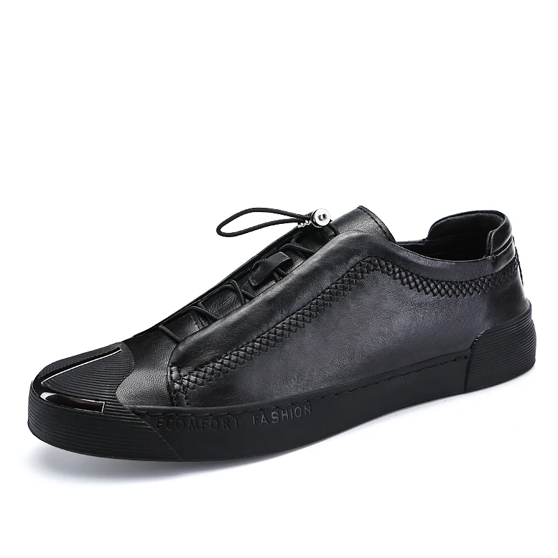 

Spring Men Loafers Luxury Brand Men Shoes Fashion Casual Male Shoes Lace Up Men Leather Shoes Leather Flat Shoes