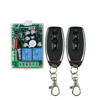 

AC220V 2CH 10A Relay RF Wireless Remote Control Switch System Receiver With Learning Button 315Mhz 433Mhz