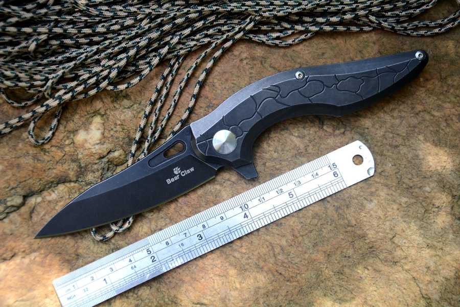 Y START Bear Claw knife ST003 flipper folding knife 9Cr18MoV blade ball