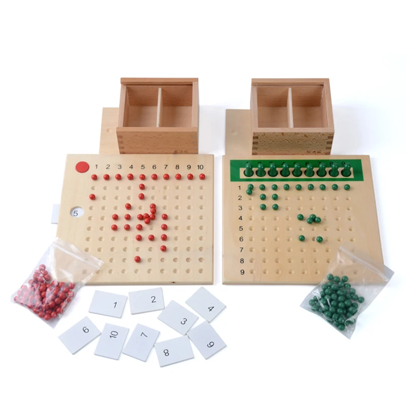 

Baby Toy Montessori Multiplication Bead Board and Division Bead Board for Early Childhood Education Preschool Training Toys