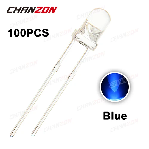 Blau oder Grün Orange 10 x Ultrahelle 3mm Leuchtdioden LEDs HighQuality Rot