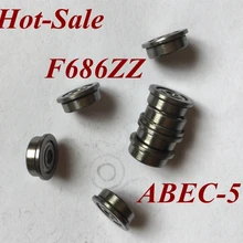 10 шт. F686ZZ F686Z F686-ZZ 6X13X5 мм миниатюрная высокоскоростная шариковые подшипники с глубоким желобом фланец ролик фланцевый подшипник