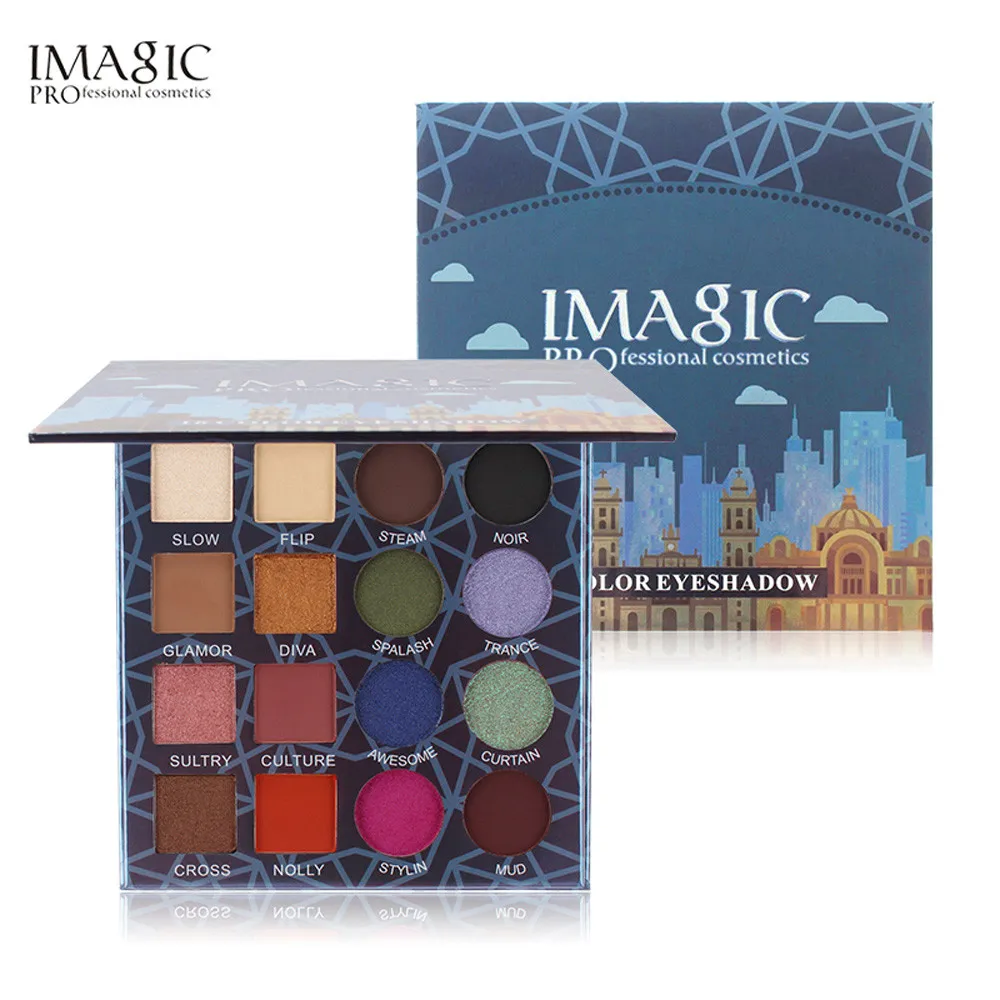  IMAGIC 16 Color 16 Color Shimmer Glitter Eye Shadow Plate Powder Matt Eyeshadow Cosmetic Makeup Pro