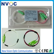 8 шт./лот, 10/90, 1X2 мини стальная трубка 1*2 двойное окно FBT волоконная муфта/сплиттер, SM, двойное окно, 1310/1550, 0,9 мм, SC/APC