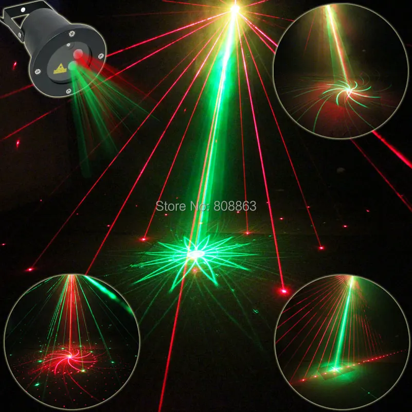 

New Outside Outdoor Waterproof Xmas R&G Laser 8 Big Projector Landscape Coffee DJ Dance Club Home Party Tree Garden Light T41