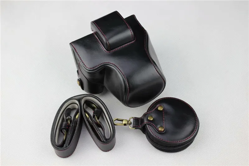 Из искусственной кожи Камера сумка CaseFor Canon EOSM50 EOS M50 Камера Защитная крышка кожи с Shouder ремень