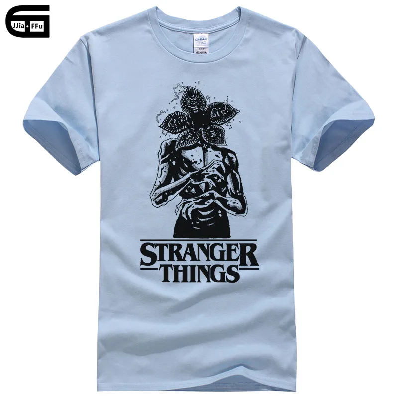 New Street Brand Stranger Things T Shirt Men Funny Strange Demogorgon T-shirt Summer Short Sleeve Print Tee Male Clothing T214