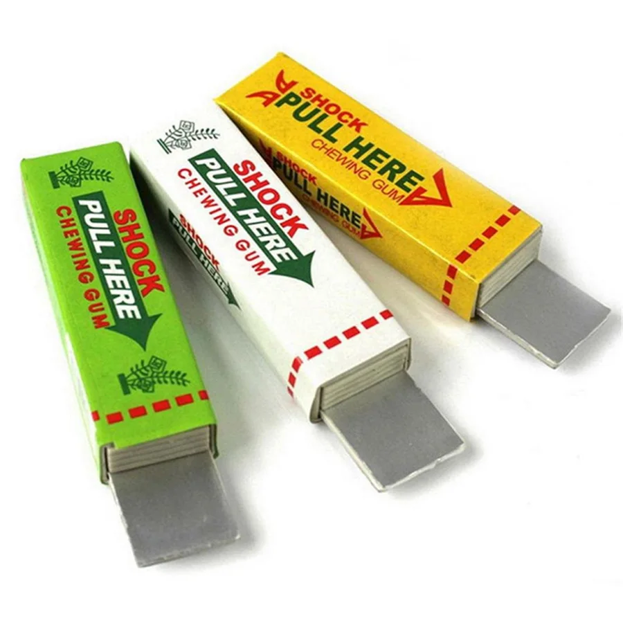 

1Pcs Funny Chewing Gum Electric Shocker Safety Trick Practical Joke Novelty Toy Prank Anti-stress Trick Toys Drop shipping