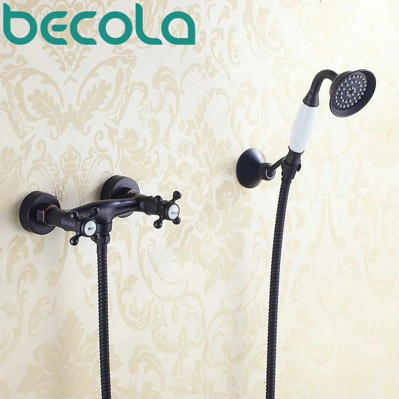 Free Shipping Wall Mounted Black Antique Brass Faucet Bathroom Bathtub Mixer Tap Hand Shower Head Shower Faucet Set GZ-8304R Free Shipping Wall Mounted Black Antique Brass Faucet Bathroom Bathtub Mixer Tap Hand Shower Head Shower Faucet Set GZ-8304R