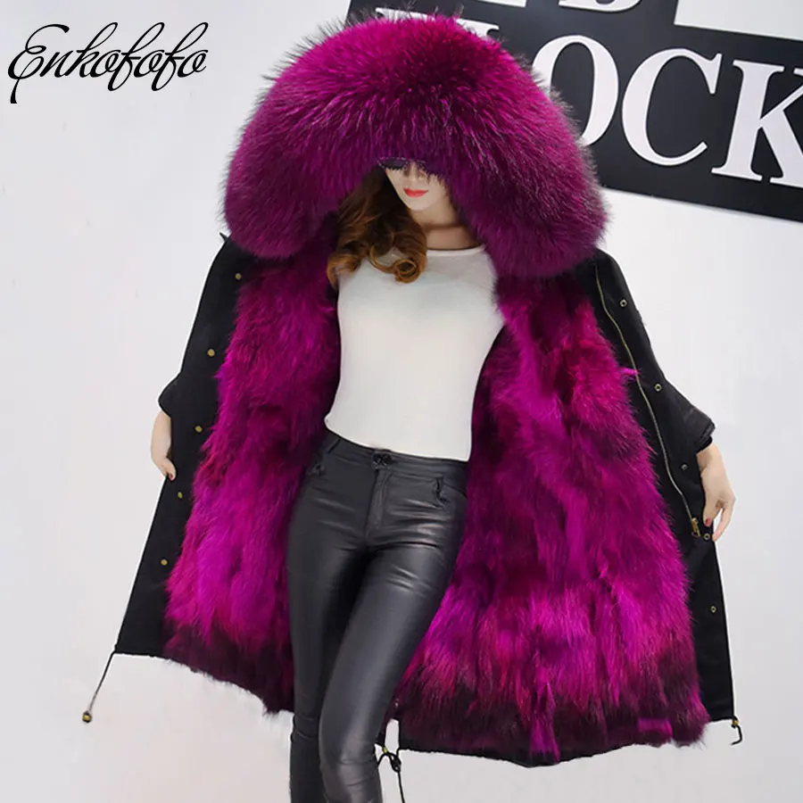 Réel Femmes Raton Green 2018 Chaud rose Capuche Naturel Doublure Et Dames Épais army De À Parkas black Fourrure Veste purple Laveur Manteau sky Long Hiver Renard Amovible Blue Blue OZikPXu